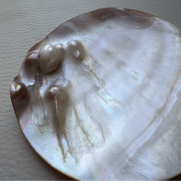 925 Chain Mother of Pearl Large Pandantiv 925 Stearling Silver Chain - Picture 13 of 14